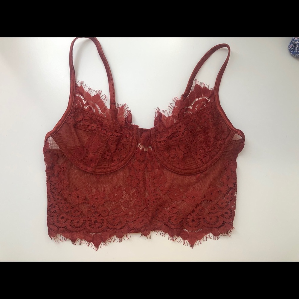 Lace cropped ootd fash top